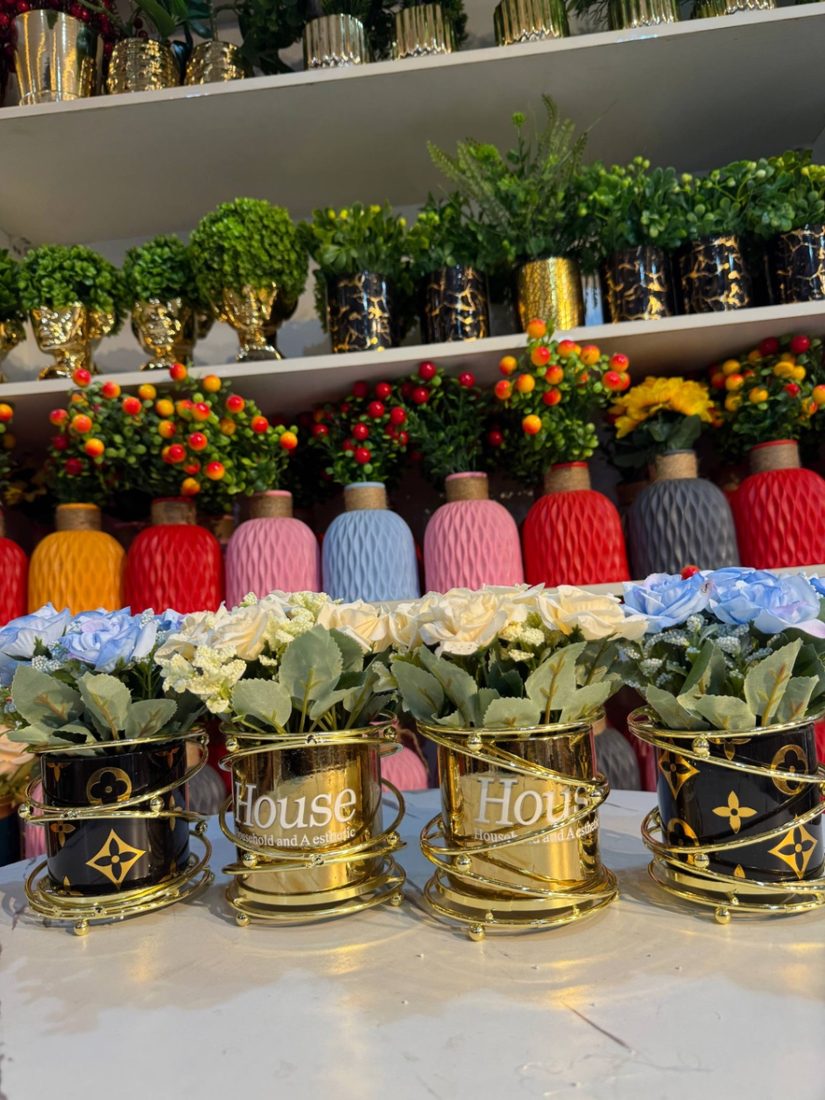 House caged table top flower Flowers decor from Eleos Decor main product view