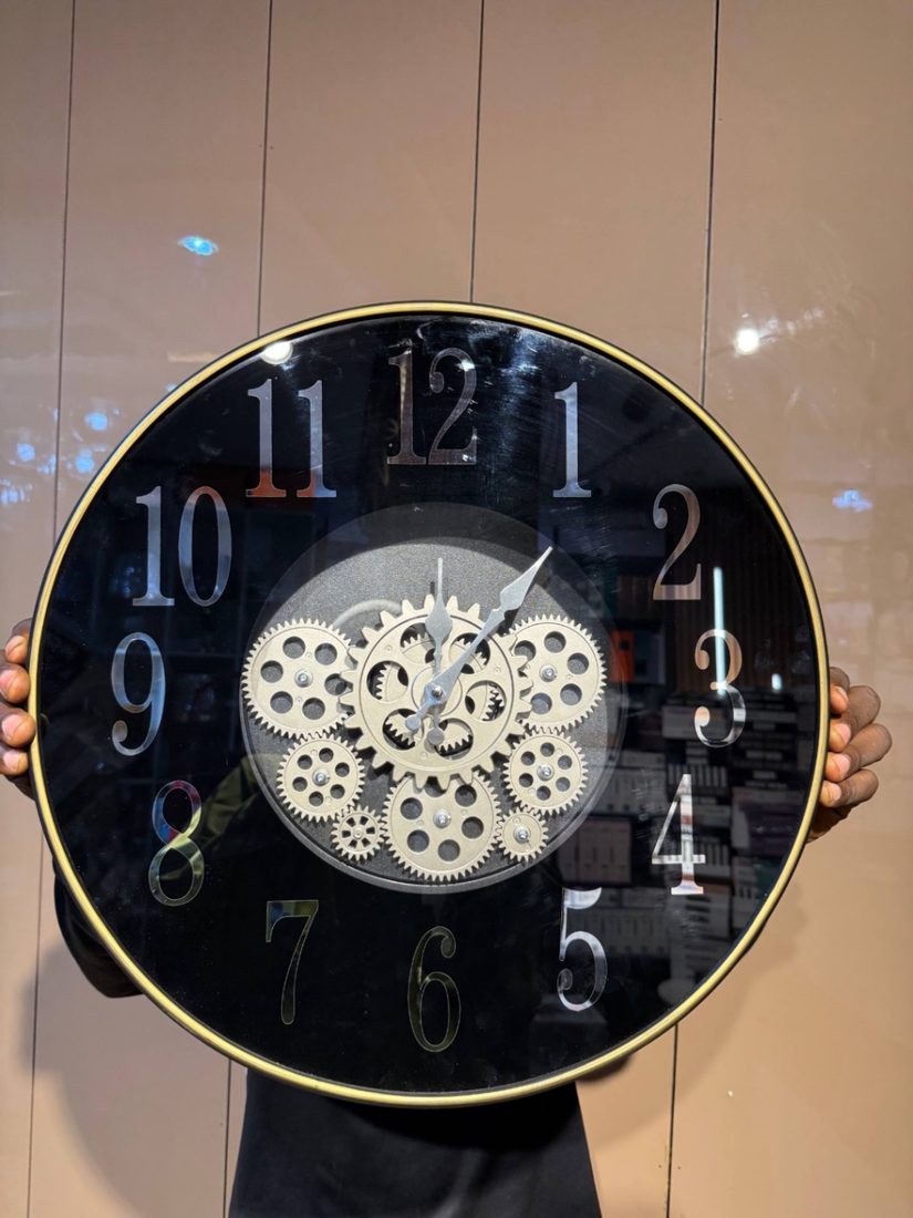Modern moving wheel clock Wall Clocks decor from Eleos Decor main product view