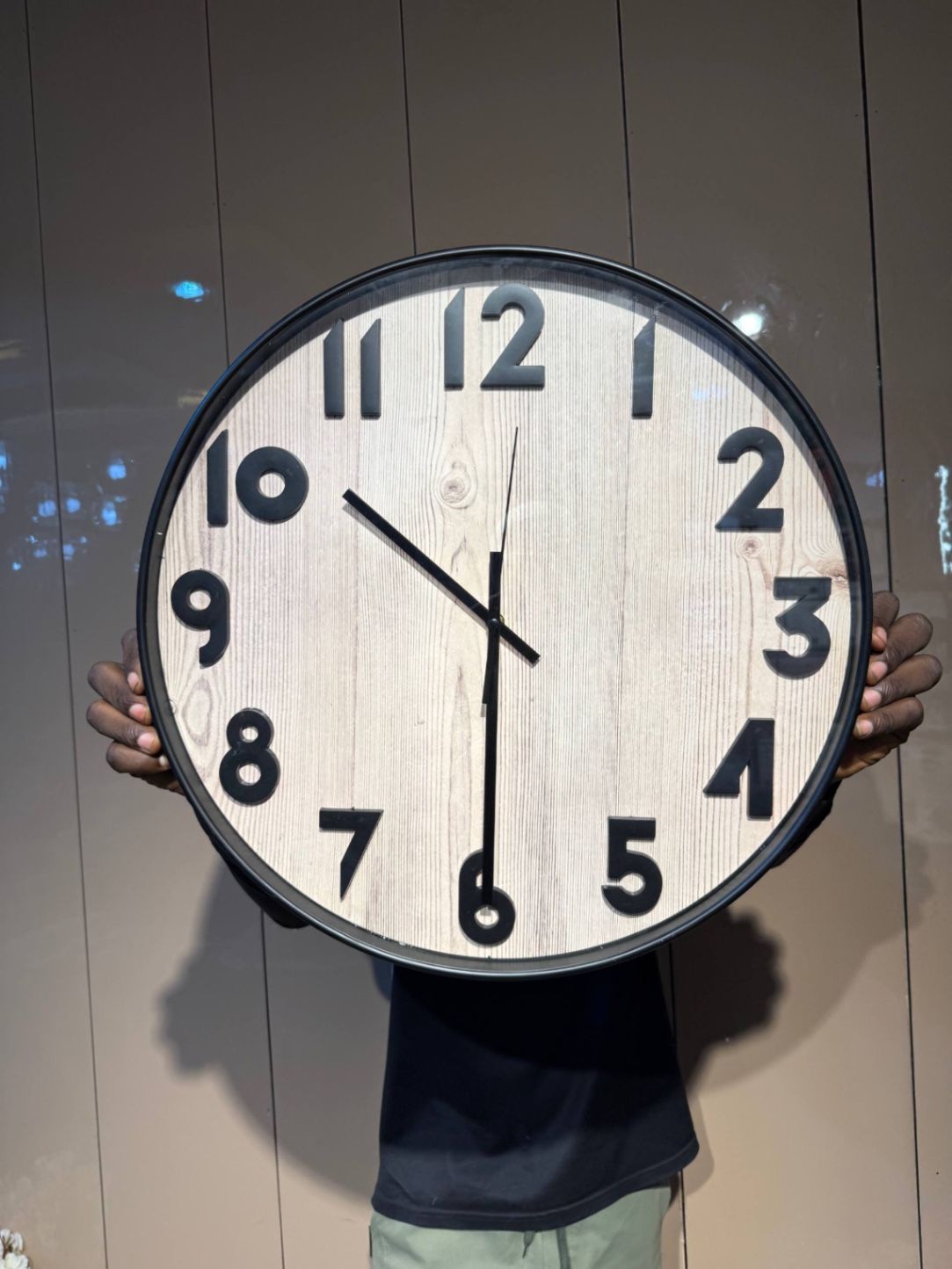 Modern wooden like clock Wall Clocks decor from Eleos Decor 2