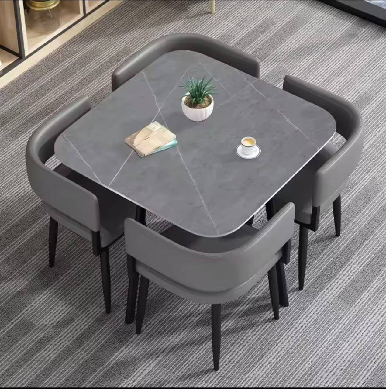 Modern stone dining set Dining Sets decor from Eleos Decor 4