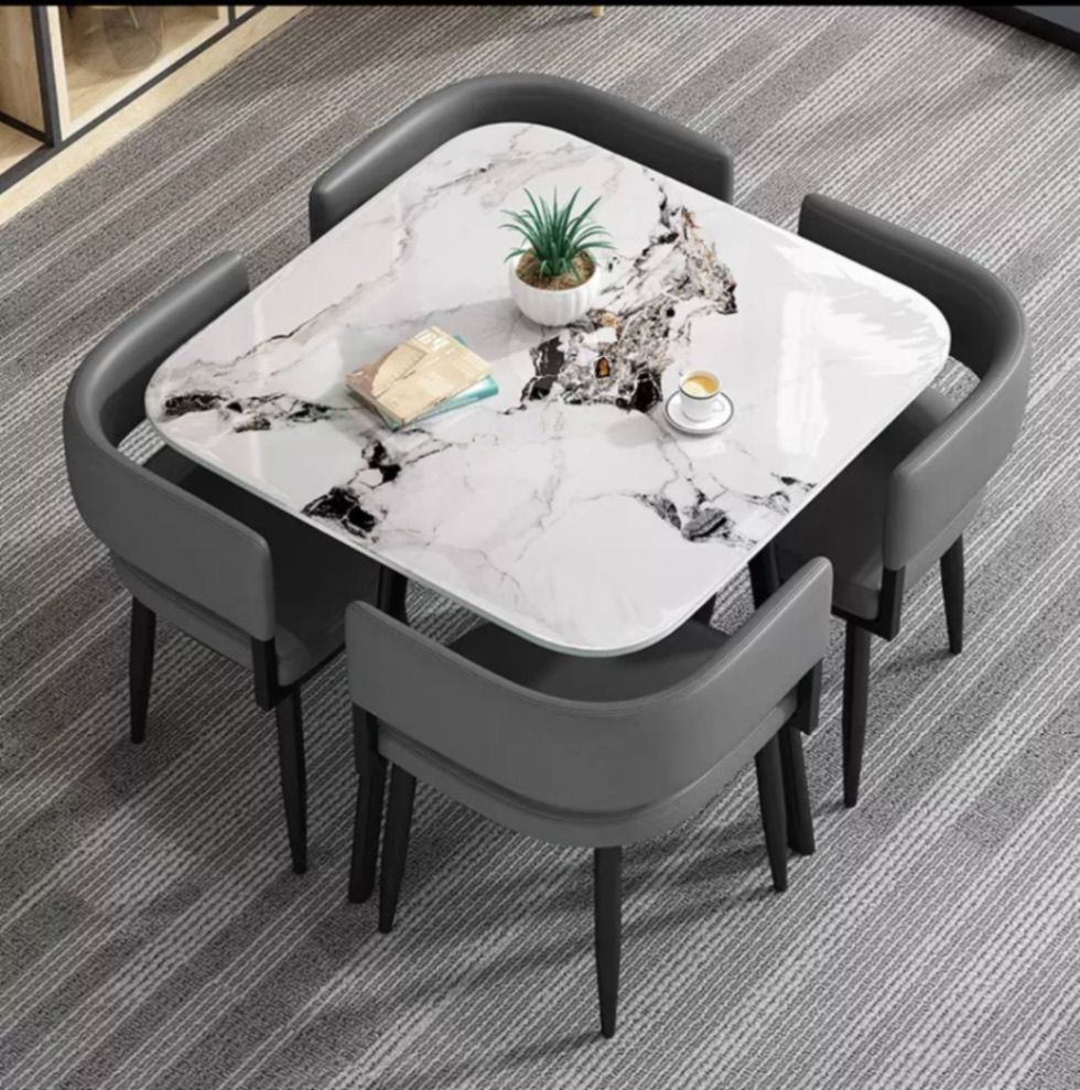 Modern stone dining set Dining Sets decor from Eleos Decor 5