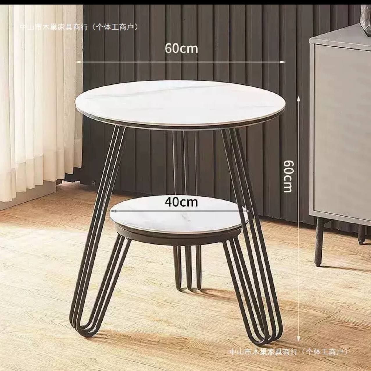 Double Small Round Coffee Table Tables decor from Eleos Decor 2