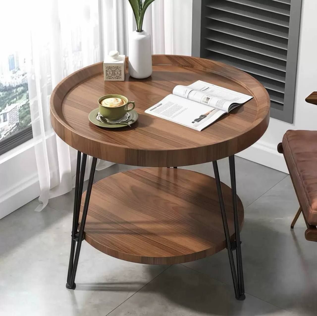 Double Small Round coffee table Tables decor from Eleos Decor