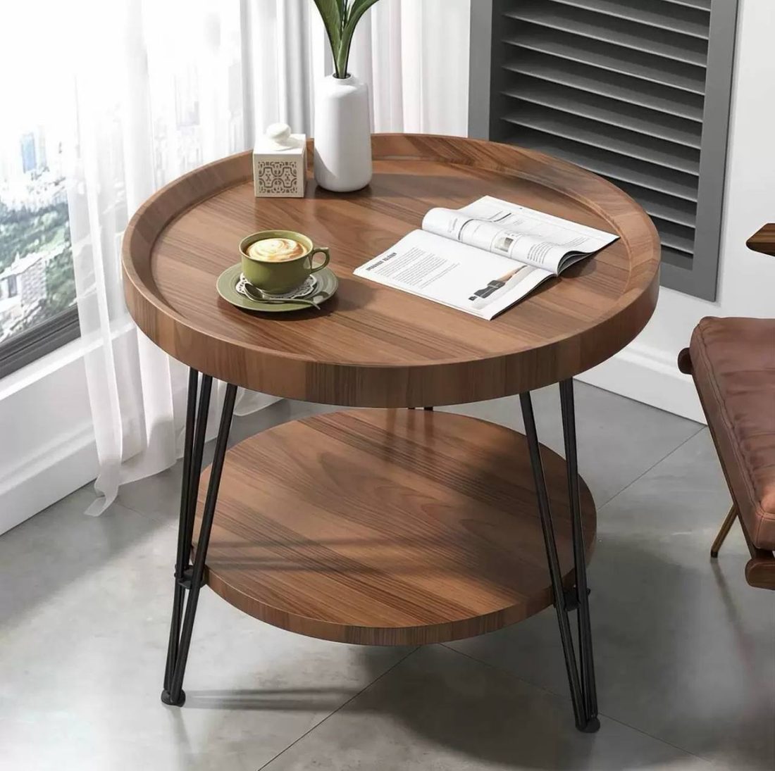 Double Small Round coffee table Tables decor from Eleos Decor main product view