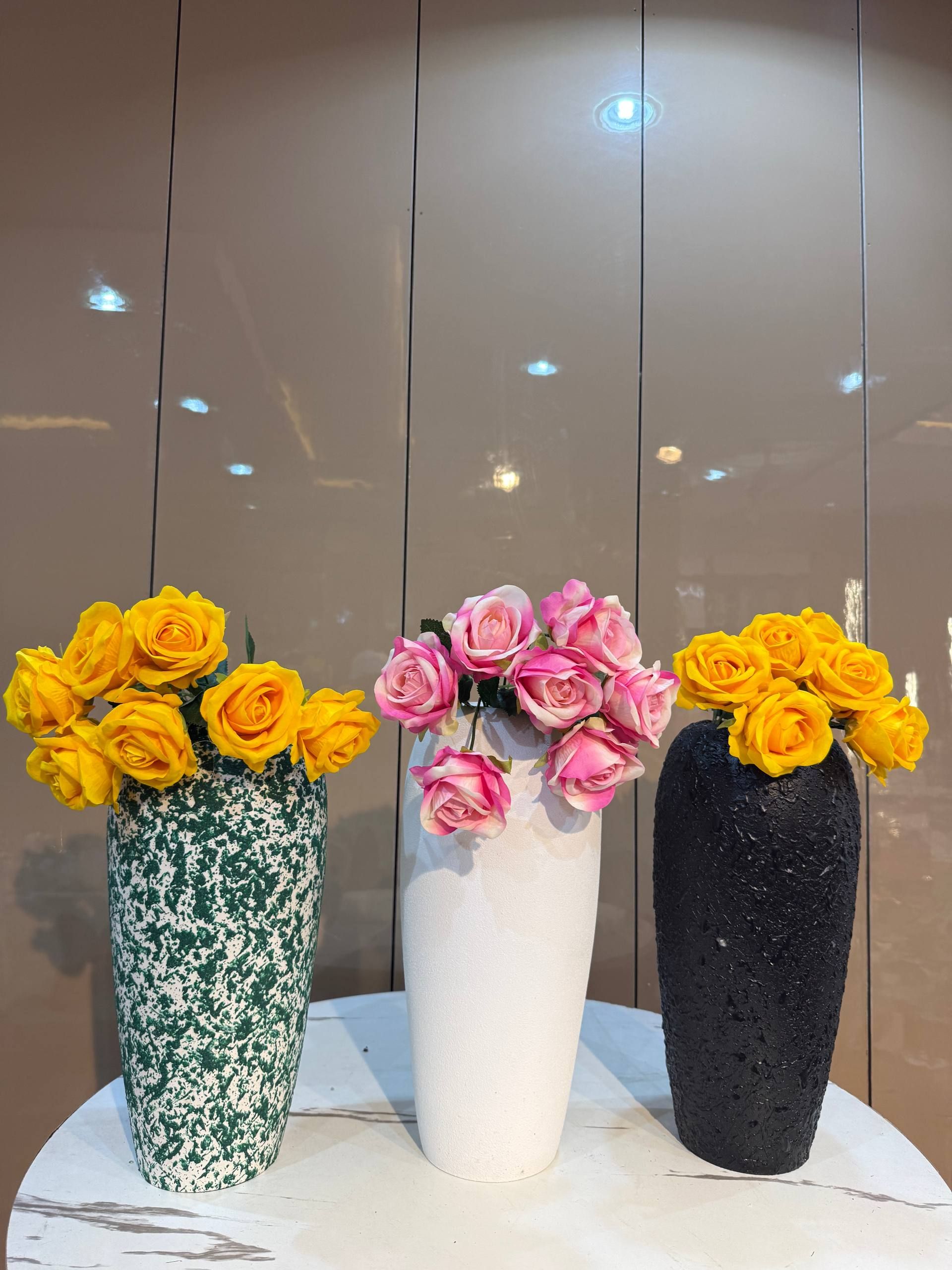 Long vase with flower Flowers decor from Eleos Decor