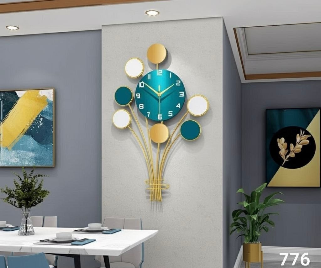 Luxury Leaf Wall Clock Wall Clocks decor from Eleos Decor main product view